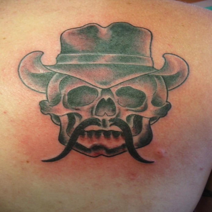 skull tattoo on back