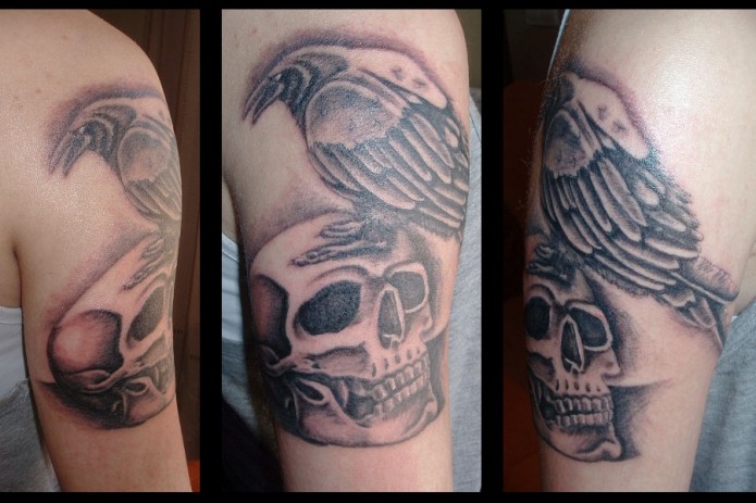skull tattoo on arm