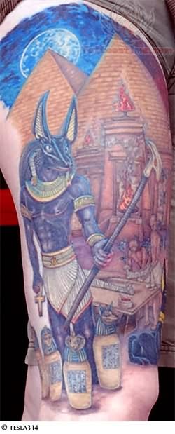 egyptian tattoo on arm