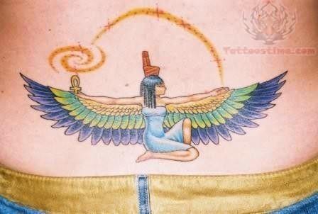egyptian tattoo on back