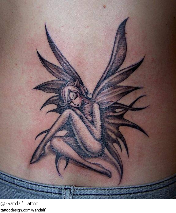 fairy tattoo on waist