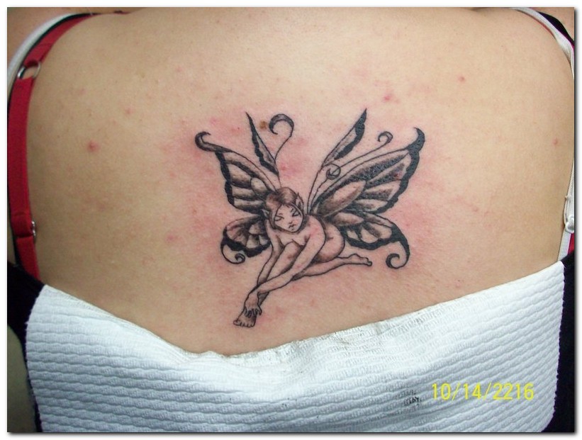 fairy tattoo on back