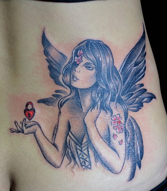 fairy tattoo on waist