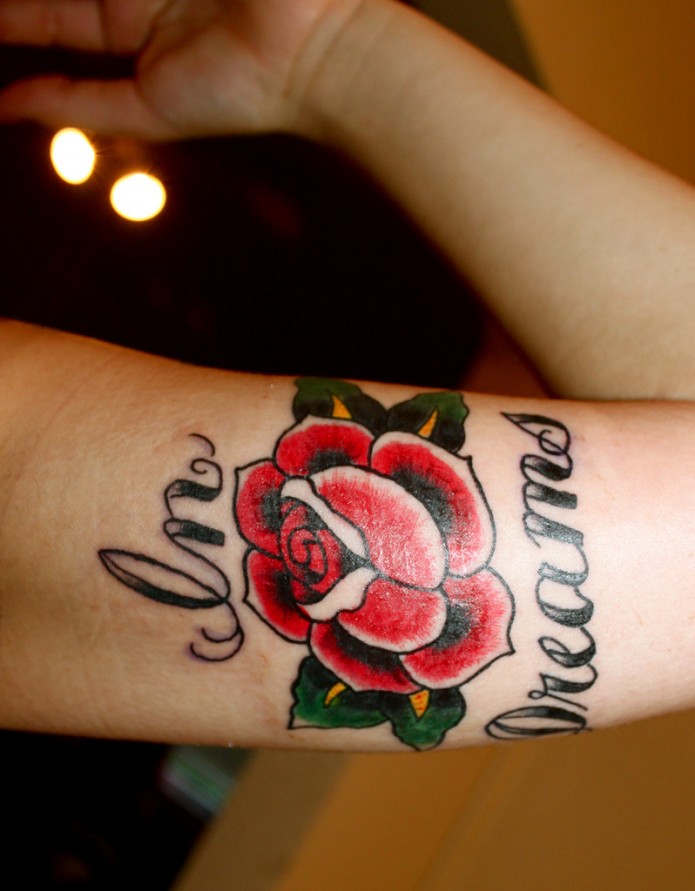 flower tattoo on arm