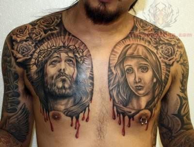 jesus and maria tattoos