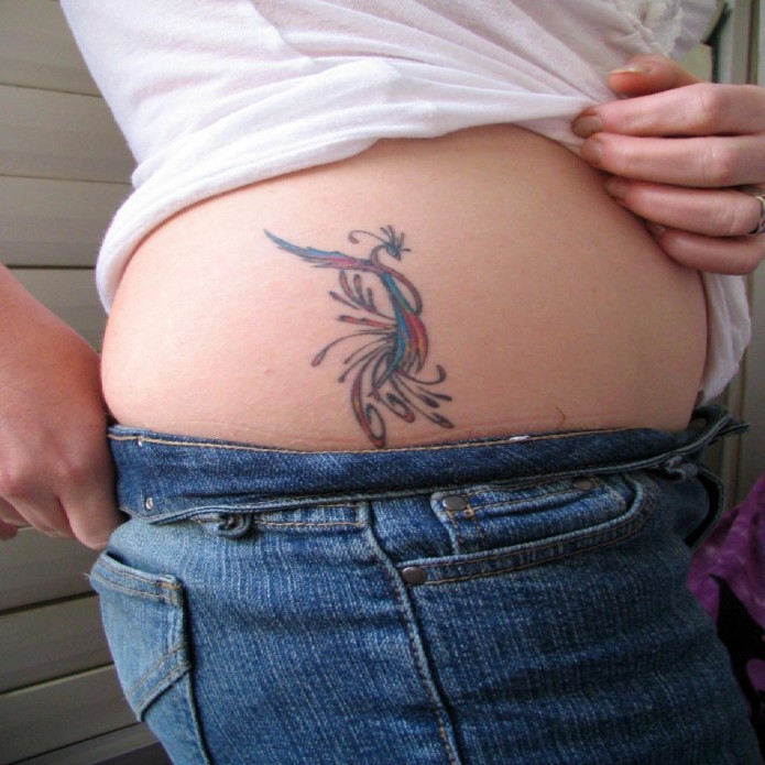 phoenix tattoo on waist