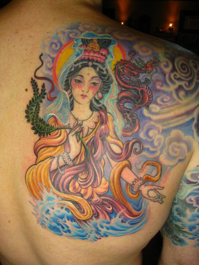 chinese tattoo on back