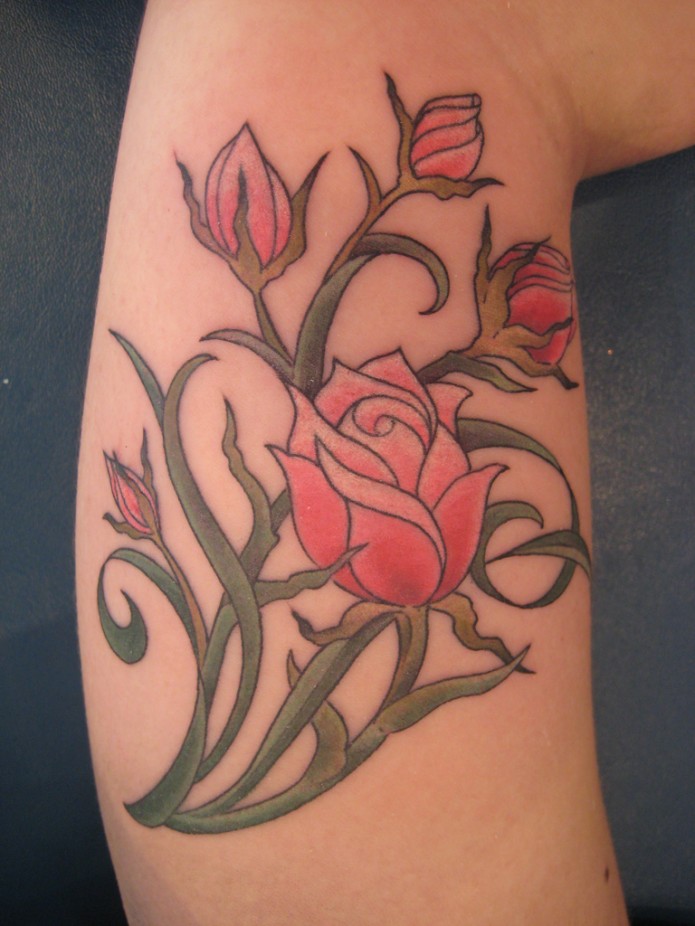 flower tattoo on arm