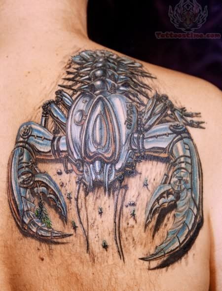 scorpion tattoo on shoulder