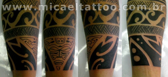 maori tattoo on forearm