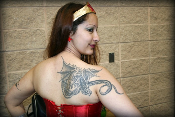 dragon tattoo on shoulder