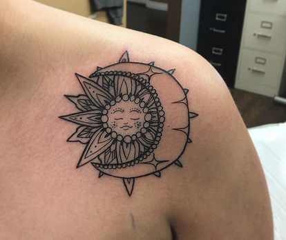 65 Amazing Sun and Moon Tattoo Designs for the Couples ...