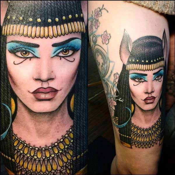 Egyptian Goddess Bastet Tattoo Designs.