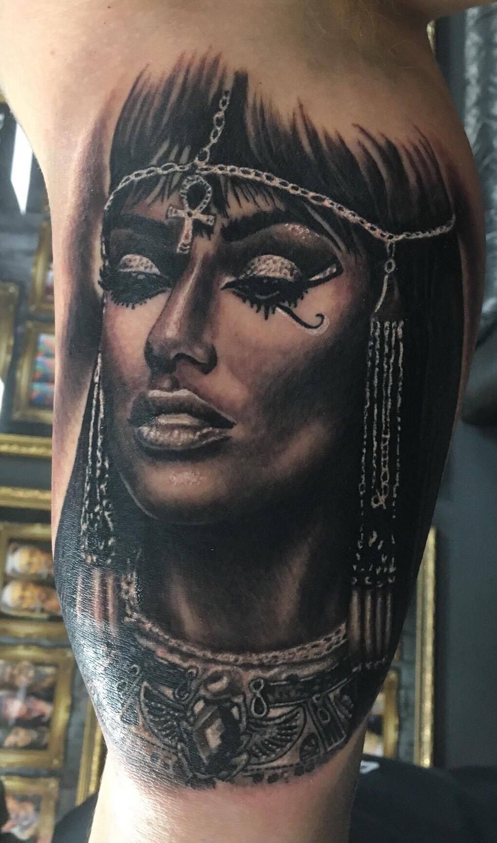 Egyptian Queen Cleopatra Tattoo Designs.