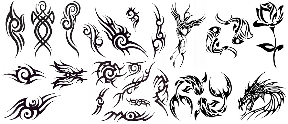 Back Tribal Tattoo Flash Sheets