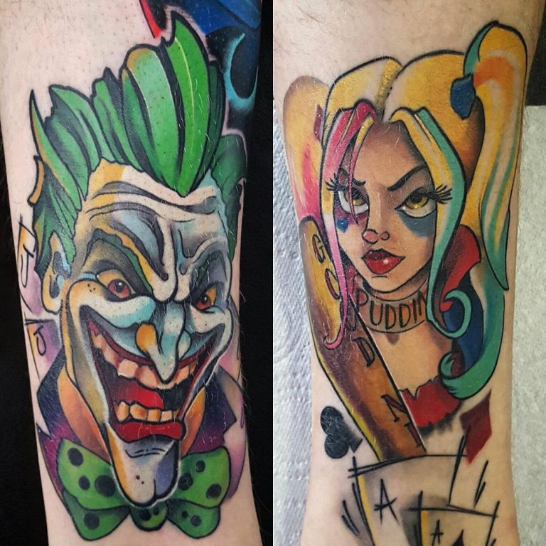 Harley Quinn and The Joker Tattoo.