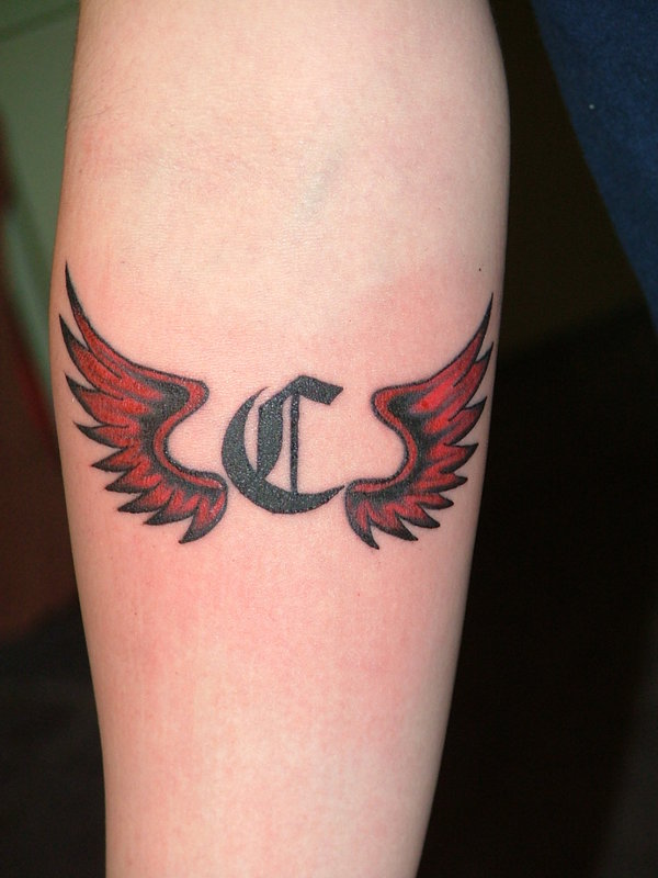 Letter C With Crown Tattoo aletters one