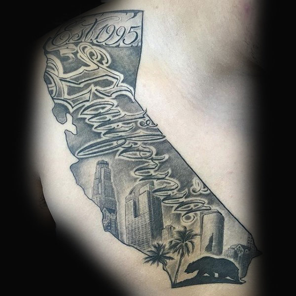 150 Amazing California Tattoo Designs, Ideas and Meanings - Tattoo Me Now