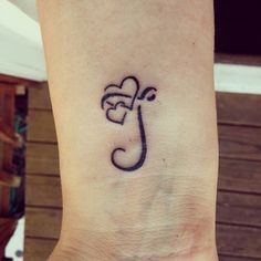 Minimalist letter J with heart  Daniels Tattoo Parlor  Facebook