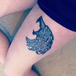 AATMAN TATTOOS BANGALORE on Instagram Wolf of fenrir Tattoo done at  aatman tattoos Bangalore Fenrir was known as the God of Destruction In  Norse mythology Fenrir had two wolf
