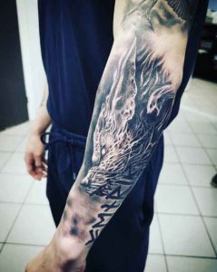 Featured image of post Fenrir Tattoo Arm 2 14 fenrir tattoo black and white