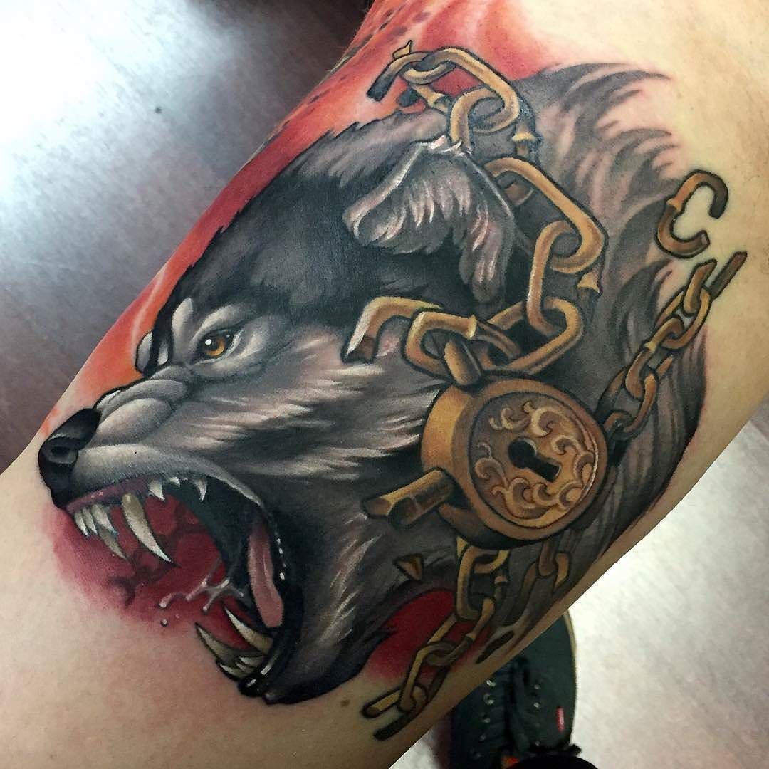 RozThompsonArt on DeviantArt  Wolf tattoo design Werewolf tattoo Nordic  tattoo