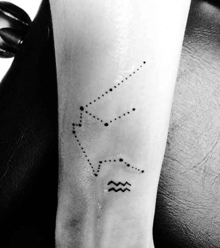 25 Aquarius Constellation Tattoo Designs, Ideas and Meanings for Zodiac