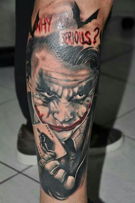 Joker Batman tattoo realistic black and gray sleeve tattoo artist- Mir... |  TikTok