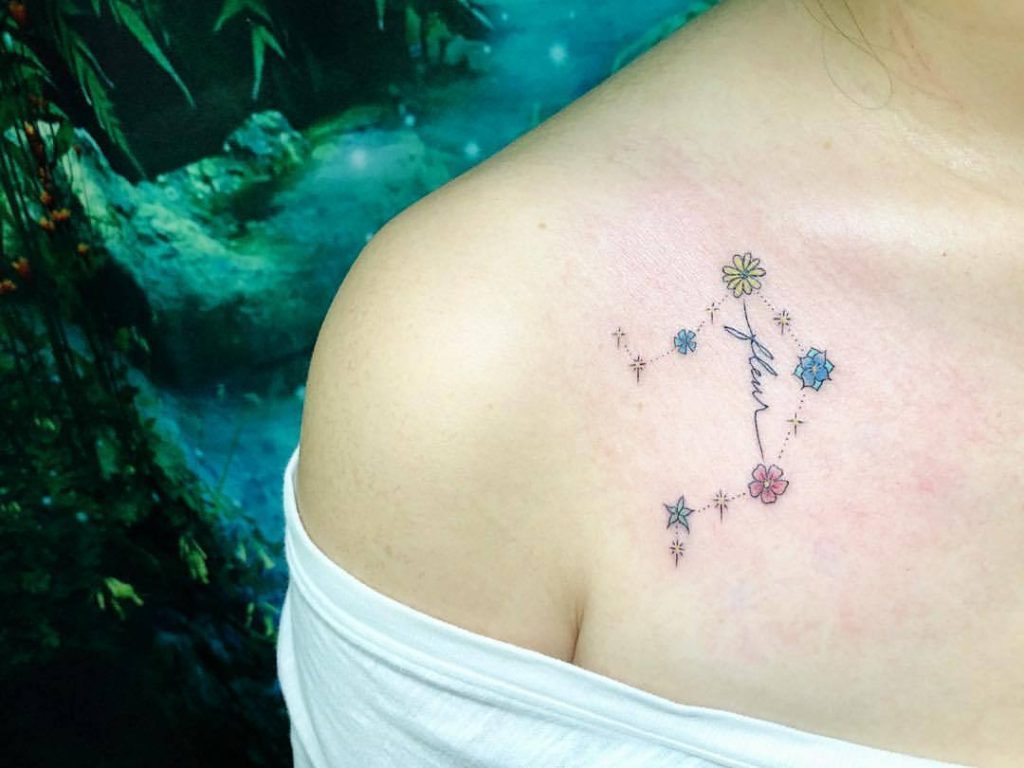 25 Libra Constellation Tattoo Designs, Ideas and Meanings for Zodiac