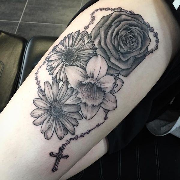 Rosary Tattoos Ideas, Meaning & Rosary Beads Tattoo Designs Tattoo