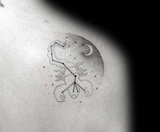 25 Scorpio Constellation Tattoo Designs, Ideas and Meanings - Tattoo Me Now