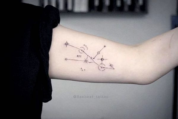25 Taurus Constellation Tattoo Designs, Ideas and Meanings - Tattoo Me Now