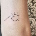 Buy Dainty Sun Wave Temporary Tattoo  Sun Tattoo  Wave Tattoo Online in  India  Etsy