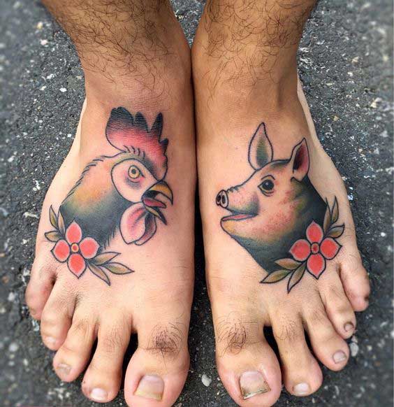 What Does Pig and Rooster Tattoo Mean  Represent Symbolism