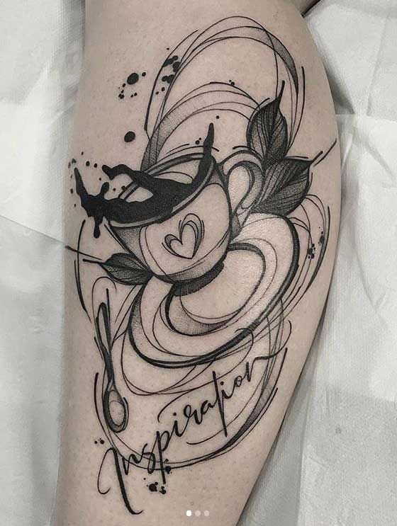 90 Creative Coffee Tattoos, Designs and Ideas for Diehard Coffee