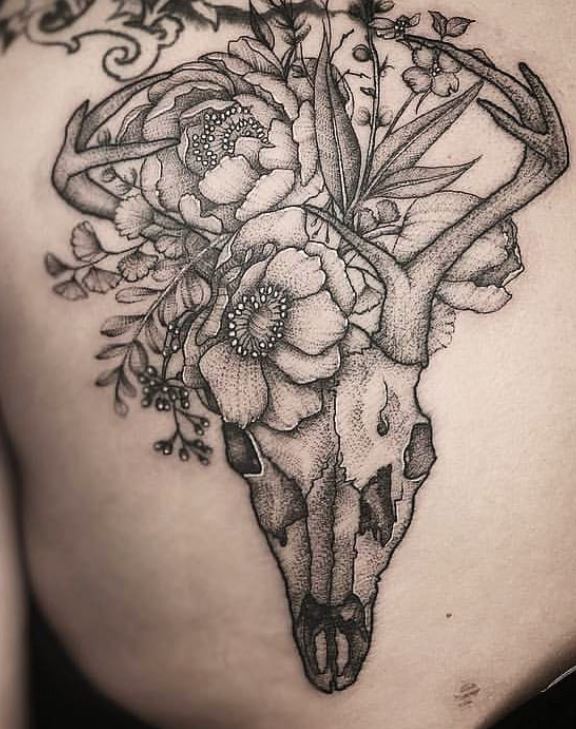 Deer Skull Tattoos Ideas, Designs & Meaning Tattoo Me Now