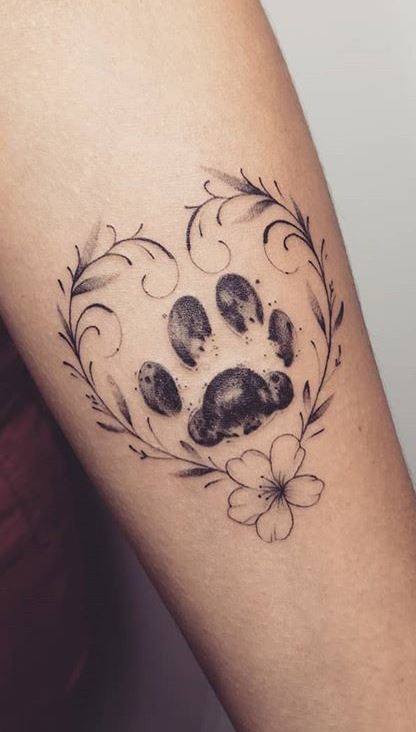 In memory of Diesel best dog ever 3 Dogs actual paw print tattoo with  quote New Rose Tattoo Portland OR  Dog memorial tattoos Trendy tattoos  Dog tattoos