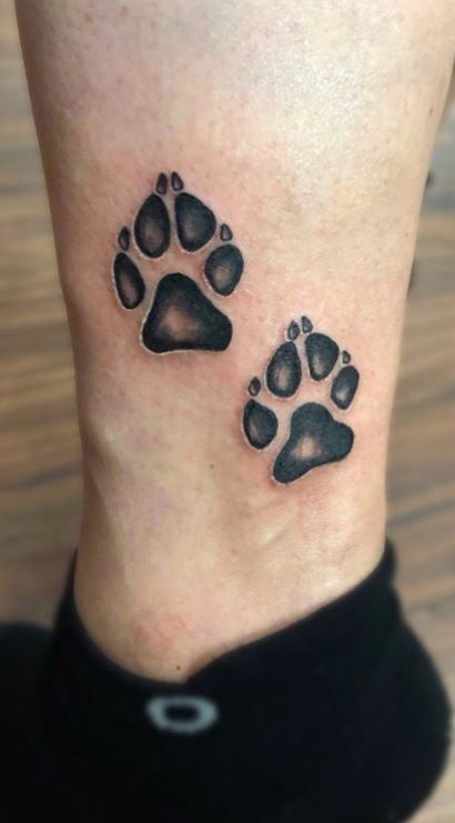 dog paw tattoo