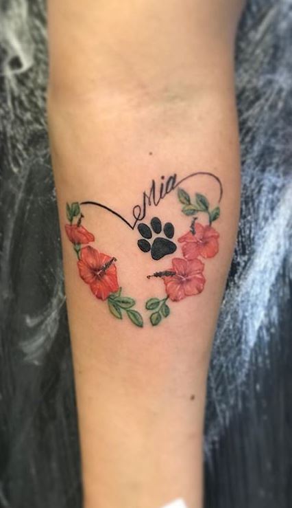 Dog paw print tattoo by Kerste Diston  Post 27506