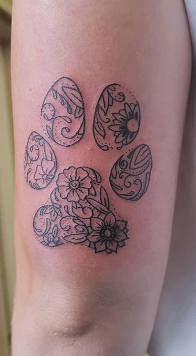 Discover 68 flower paw print tattoo  thtantai2