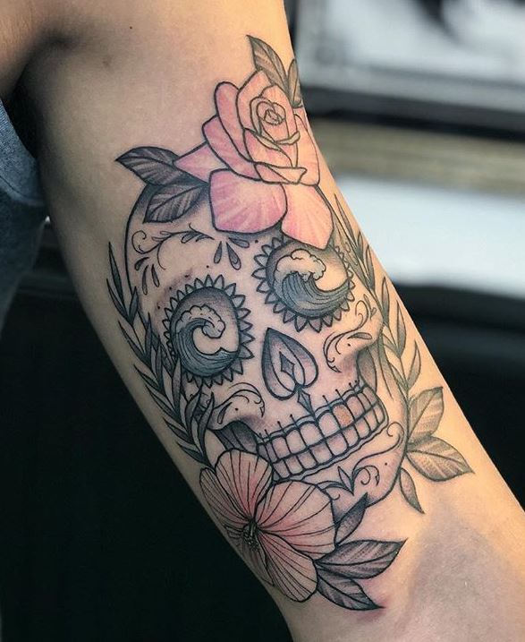 100 Unique Sugar Skull Tattoos Designs Ideas Tattoo Me Now