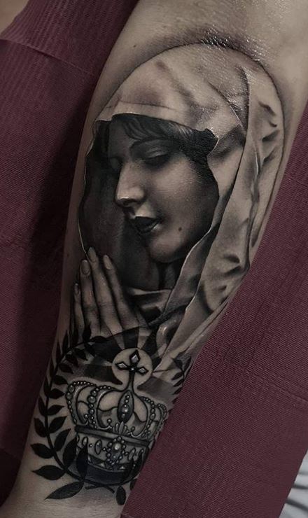 Tattoo uploaded by Official Flacko • Mary and Baby jesus Portrait • Tattoodo