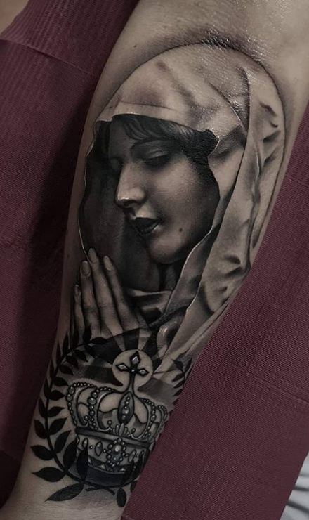 Buy Virgin Mary Design Digital Tattoo Stencil Template Online in India   Etsy