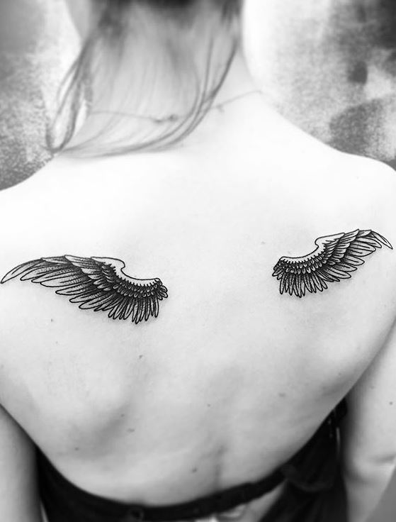 18 Cool and Elegant Angel wings Tattoo For Men  Women