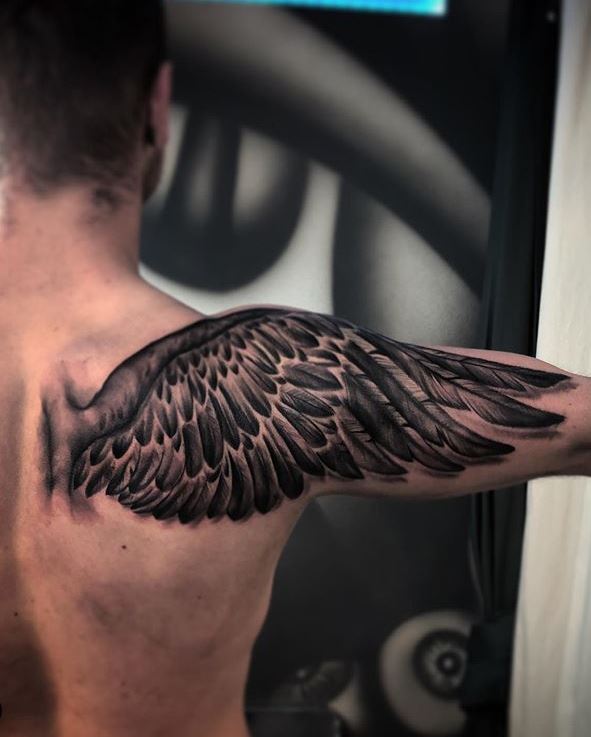 84 Amazing Angel Wings Shoulder Tattoos  Tattoo Designs  TattoosBagcom