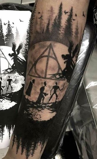 Harry Potter sleeve  Harry potter tattoo sleeve Harry potter tattoos Harry  tattoos