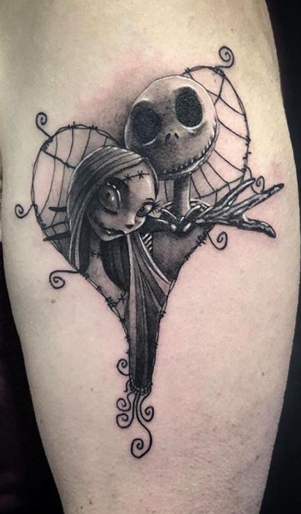 Tattoo uploaded by Gabriele Savio  Jack and Sally   Tattoodo