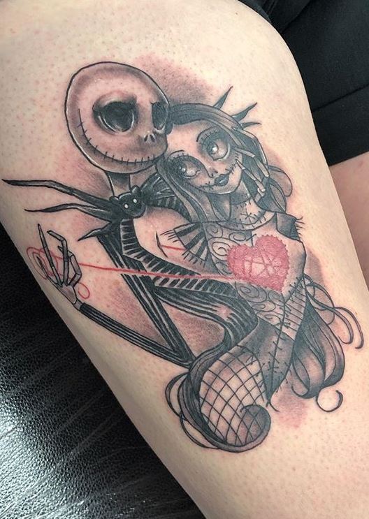 Jack  Sally by Al at Bulldog Tattoo in Hamburg  rtattoo