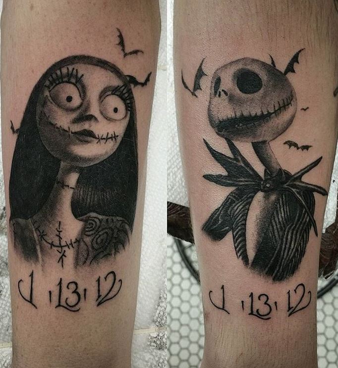 Top 30 Jack and Sally Tattoo Designs Ideas  EntertainmentMesh