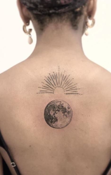65 Moon Tattoo Design Ideas For Women To Enhance Your Beauty - Blurmark |  Realistic moon tattoo, Moon tattoo designs, Full moon tattoo